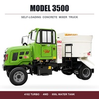 Camion malaxeur à béton 92KW, mini, mobile, alimenté par un moteur diesel, pour usage agricole