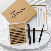 Kit de cils en grappe personnalisable avec logo, cils DIY sans marque, étiquette privée, grappes de cils DIY