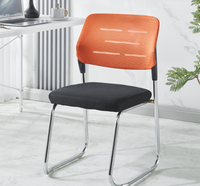 Chaise de bureau ergonomique moderne en maille de haute qualité, dossier moyen, durable, sans roulettes, pour salon