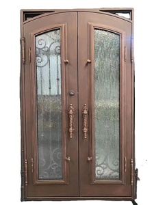 Designs de porte d'entrée à prix réduit Portes de sécurité en fer forgé Porte en fer à coupure thermique - Product Image 3