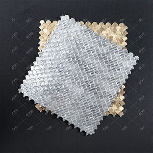 Mini mosaïques en aluminium 3D dorées en forme de coquille Saint-Jacques pour la décoration intérieure - Product Image 4