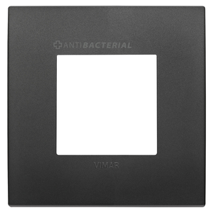 แผ่นสวิตช์ติดผนังวิมาร์ แอนตี้แบคทีเรีย สีดำ ขนาด 9x9 ซม. - Product Image 1