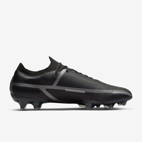 Chaussures de football à tige basse pour terrain gazonné, à lacets, semelle à crampons transparents, décoration noire et argentée, pour l'entraînement