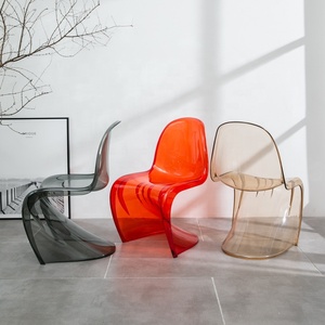 Morezhome moderne empilable PC clair sans <span class=keywords><strong>bras</strong></span> S forme chaise pour les salles à manger et restaurants - Product Image 4