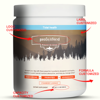 Complément Alimentaire Superfood Bio à Marque Blanche - Spiruline, Probiotiques, Ashwagandha, Peptides de Collagène, Fraise, Limonade OEM