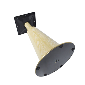 Basso profilo squisito titanio trafilatura diritta telaio venatura del legno a forma di colonna di colore in acciaio inox piedini da tavolo - Product Image 2