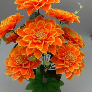 Flores de crisantemo en forma de bola de plástico de china, planta de flores artificiales, <span class=keywords><strong>buquet</strong></span> para decoración del hogar - Product Image 3