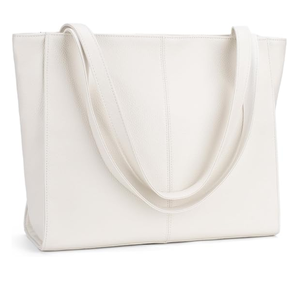 Sac fourre-tout minimaliste en cuir PU pour femme, couleur unie, ouverture supérieure, sac à main décontracté pour tous les jours - Product Image 1