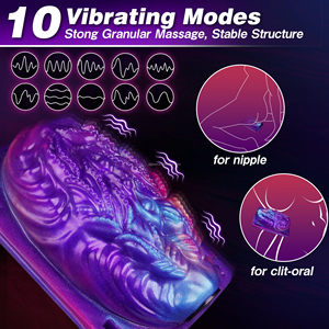 Vibratore a forma di alieno con 10 modalità, stimolatore clitorideo femminile, vibratore indossabile a forma di pene mostruoso - Product Image 2