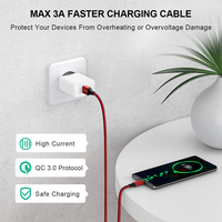 Cable Topsky de 1m, PVC Suave, Carga Rápida 3A, Tipo C para Teléfono, USB 2.0, Cable USB C, Cable USB para Micrófono, Listo para Enviar