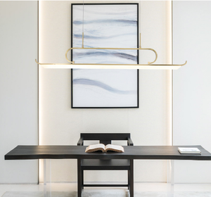 Luminaire suspendu LED Zen long moderne pour salle à manger, lampes LED de luxe - Product Image 2