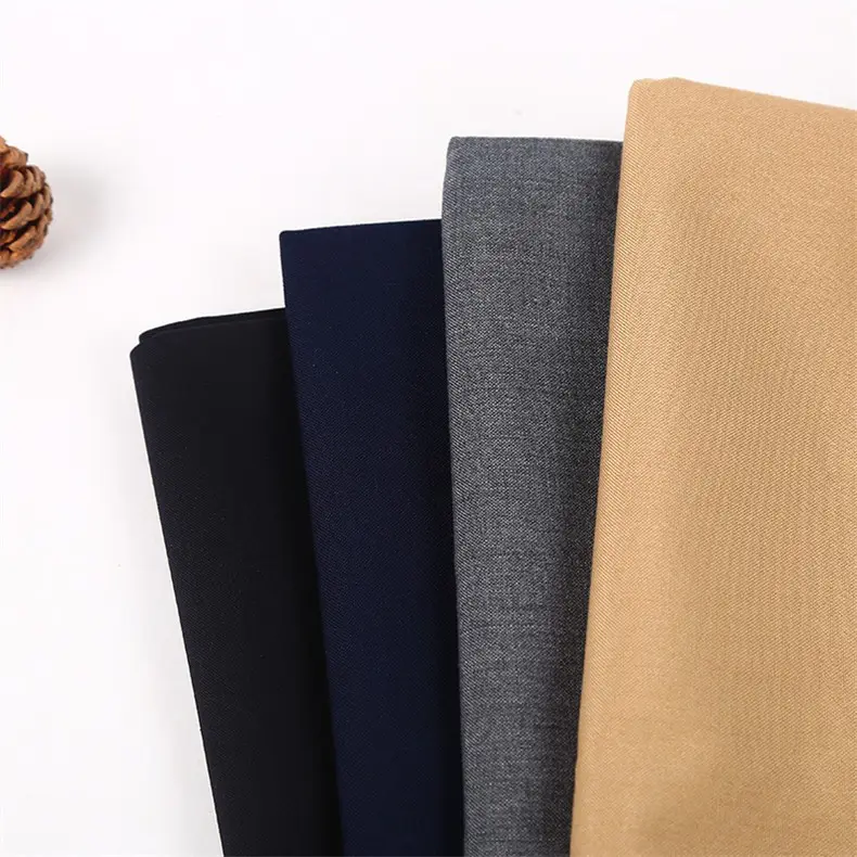 T/R 65/35 poly Rayon uniform twill fabric 100% polyester woven serge fabric Gabardine Fabric For school Uniform
