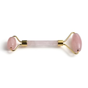 Rouleau de massage facial en jade et Gua Sha, best-seller, en pierres précieuses naturelles - Product Image 6