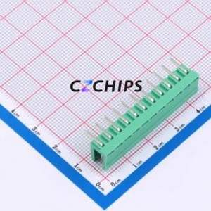 MXHT396R-3.96-11P-GN01-Cu-A Plug-in Terminal Block Bent Lead Through Hole,P=3.96mm Board-to-Board / Socket - Open 1x11P 3.96mm - Product Image 2