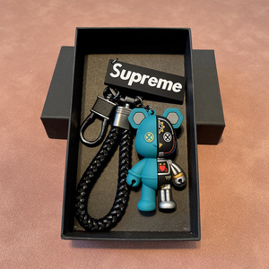 高端时尚机械熊汽车钥匙扣个性情侣礼品3D金属娃娃小包挂件个性礼品 - Product Image 3