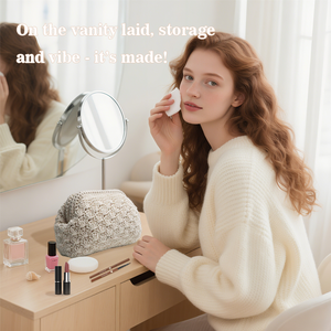 Nuevo Bolso de Mano Tejido para Mujer con Logotipo Personalizado, Bolso de Playa de Verano, Bolso Tipo Dumpling Pequeño, Bolso Bandolera Tejido <span class=keywords><strong>a</strong></span> Crochet - Product Image 5