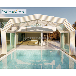 Cubierta de piscina de elevación automática de aluminio Sunaker recintos de piscina industriales impermeables al aire libre patio tropical deslizante - Product Image 6