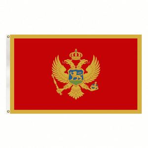 ธงชาติมอนเตเนโกรขนาด 3x5 ฟุต ทำจากโพลีเอสเตอร์ ราคาถูก พร้อมห่วงโลหะสองจุด - Product Image 2