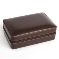 Estuche Humidor Portátil de Cuero PU con Diseño Personalizado, Forrado en Cedro Español, Acabado Esmerilado, Estilo Clásico, para Cigarros