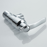 Robinet d'angle en alliage de zinc Jooka au design moderne 1/2 pouce avec robinets à débit contrôlé Accessoires de salle de bain