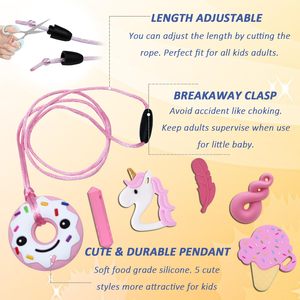 Decompressione masticazione elastico sensoriale ridurre le collane masticare irrequieto per i bambini con autismo/ansia/Spd/Adhd - Product Image 4