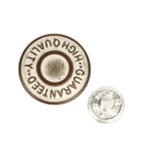 Classic Round Metal Jeans <b>Buttons</b> with Embossed Logo Nickel-Free 17mm Fashion Denim Accessories - Product Image 3