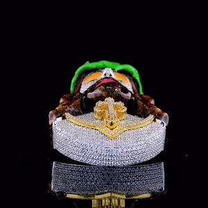 2025 Top Selling VVS1 Moissanite Diamond Face Hip Hop Ice Pendant Stainless Steel Plated Jesus <b>Number</b> Customizable Shape for - Product Image 4