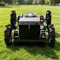 Tondeuse à gazon télécommandée de 500 mm avec moteur à essence Loncin 196cc, MowMaster, tondeuse à gazon à quatre roues pour jardins et propriétés