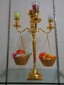 Candelabro romántico para boda o fiesta, centro de mesa, soporte de vela - Product Image 2