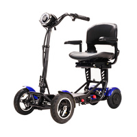 Trottinette électrique pliable légère pour adultes, 4 roues, trottinette électrique fermée