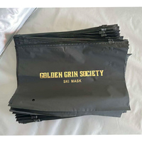 Sacs personnalisés de haute qualité à glissière noire mate avec fermeture éclair givrée poly sacs d'emballage en plastique pour vêtements