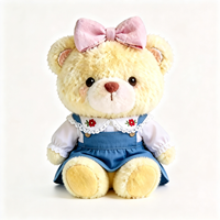 Ours en peluche personnalisé en gros avec nœud, adorable ours en peluche Kawaii, jouet en peluche moelleux et rembourré