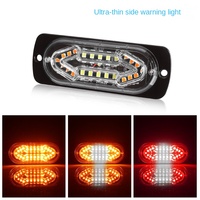 Feux stroboscopiques d'ambulance d'urgence, 16 modes d'éclairage clignotant, 12W, 12V-24V, lampes de signalisation latérales LED pour camionnettes, étanches