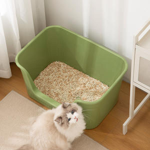 Caja de arena para gatos de plástico fácil de limpiar al por mayor con <span class=keywords><strong>bandeja</strong></span> de arena para inodoro para gatos de espacio interior abierto de 20l - Product Image 5