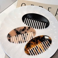 4MM D'ÉPAISSEUR LOGO PERSONNALISÉ CONCEPTION COULEUR ODM OEM Peignes à cheveux en acétate d'écaille de tortue simples haut de gamme pour femmes Peigne personnalisé