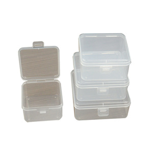 Transparent Plastic Storage Boxes Rectangle Covered Office Organizer Desktop Storage Box 45 Square Series - Product Image 5