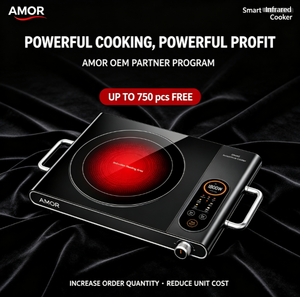AMOR 2000W Infrared Cooktop Provides Attractive Free Unit Rewards for Long Term Big <strong>Volume</strong> Cooperative Global Trade - Product Image 5