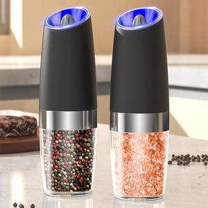 HiXin PG003 Moulin à épices portable électrique à LED bleue pour <span class=keywords><strong>sel</strong></span> <span class=keywords><strong>de</strong></span> <span class=keywords><strong>mer</strong></span>, poivre noir, respectueux <span class=keywords><strong>de</strong></span> l'environnement, à bouton-poussoir, fonctionnant sur piles - Product Image 1