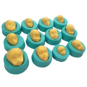 Juego de 13 Moldes de Silicona 3D con Forma de Rostro Humano para Decoración de Fondant, Moldes de Silicona para Caramelos, Arcilla, Decoración, Cabeza de Niña - Product Image 2