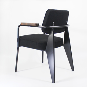 Usine <span class=keywords><strong>prix</strong></span> cadre en acier accoudoir en bois chaise nordique Jean prouvé direction chaise restaurant dinant le <span class=keywords><strong>fauteuil</strong></span> - Product Image 3