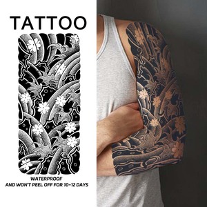 Tatuajes Semipermanentes de Larga Duración, Pegatinas de Tatuajes de Papel con Diseño de Siete Brazos y Jugo Herbal, Tatuajes Temporales Impermeables con Flores a la Moda - Product Image 5
