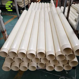 PN10-PN25 su misura di alta qualità ASTM PVC involucro di plastica tubo/tubo dello schermo filettato goccia tubi di perforazione per pozzo d'acqua