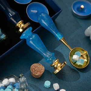 En gros Vintage Cuillère Cire Sceau Timbre Cire Set Affranchissement Enveloppe Lettre Cire Timbre Ensemble Cadeau Complet Pour Hommes Femmes Amoureux - Product Image 4