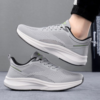 Chaussures de course pour hommes avec logo personnalisé, nouvelle maille légère et antidérapante, baskets décontractées à faible MOQ, directement de l'usine.