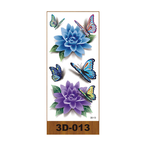 Adesivi per Tatuaggi Temporanei 3D Serie Farfalle e Rose Colorate Realistiche Personalizzate per San Valentino per Viso Donna - Product Image 5