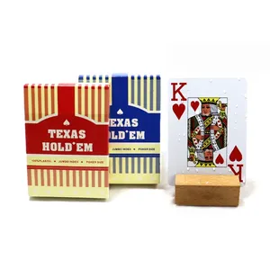 Waterdicht Blauw & Rood Kleur Texas Hold'em Plastic Spelen Spelletjes Poker Kaarten Casino Poker