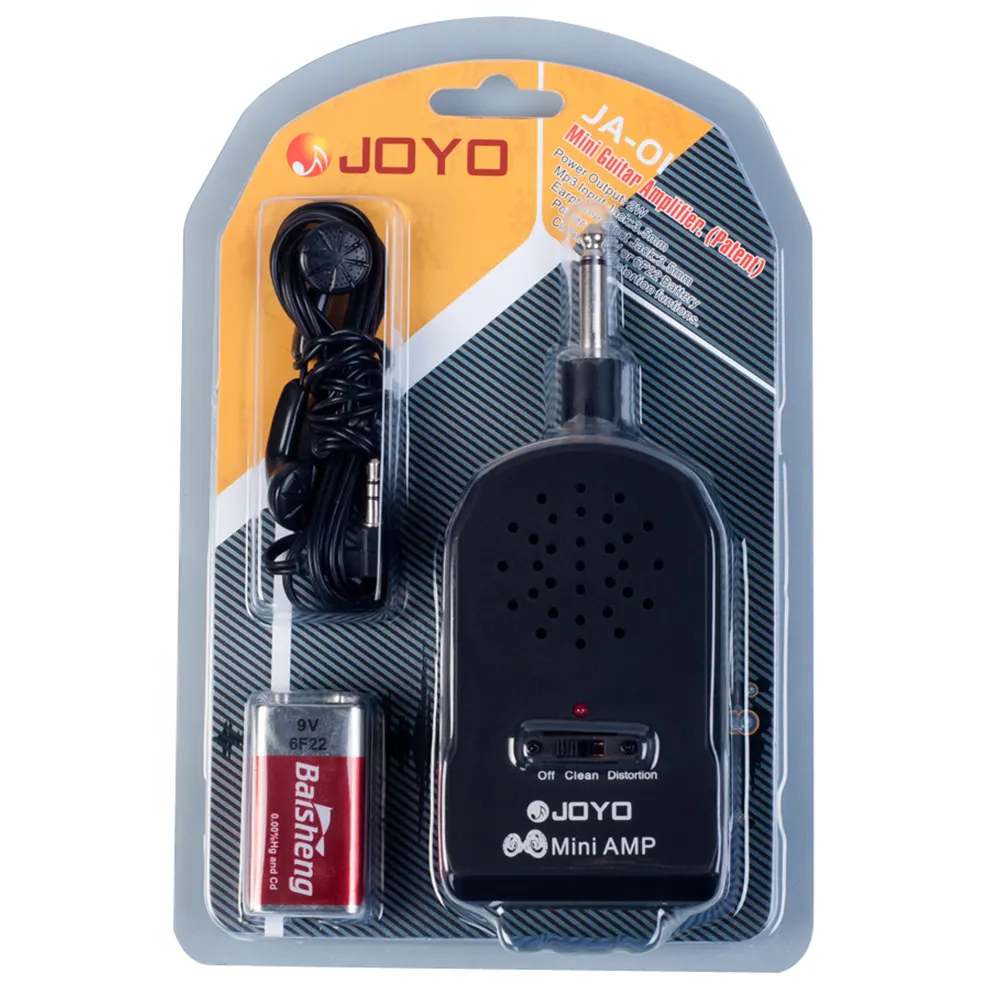 JOYO JA-01ミニギターアンプAMPヘッドフォンギタースピーカーMP3ヘッドフォンアンプエレキギターのクリーンな歪み効果