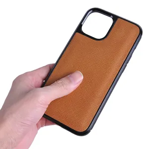 Personalizado Cruz correas cubierta de cuero para iPhone 12 mini de lujo Crossgrain de la caja del teléfono de cuero para iPhone 12 Pro Max