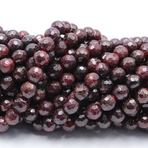 Perles en vrac À Facettes Grenat Minéral Perles Pour La Fabrication De Bijoux Bracelet de Guérison Naturel Perles de pierre - Product Image 3