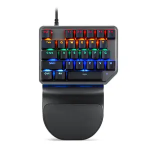 MOTOSPEED K27 מפתחות RGB תאורה אחורית יחיד יד מכאני משחק מקלדת עבור מחשב נייד Tablet PUBG Gamepad בקר משחקי מקלדת